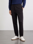 Zegna - Straight-Leg Honeycomb-Knit Cotton, Wool and Silk-Blend Sweatpants - Brown