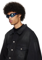 Balenciaga Blue Swift Oval Sunglasses