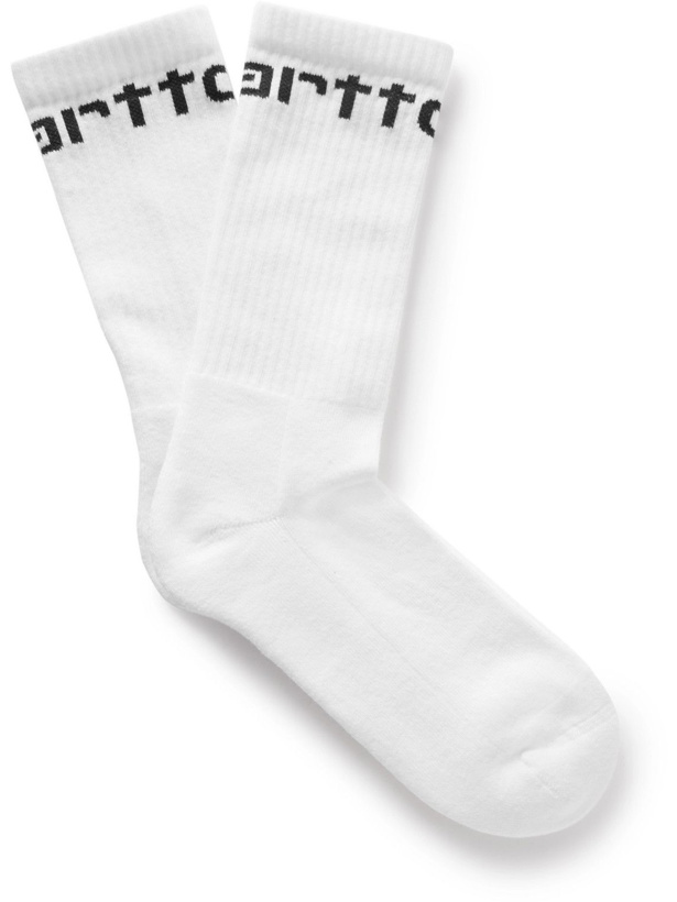 Photo: Carhartt WIP - Logo-Jacquard Ribbed Cotton-Blend Socks