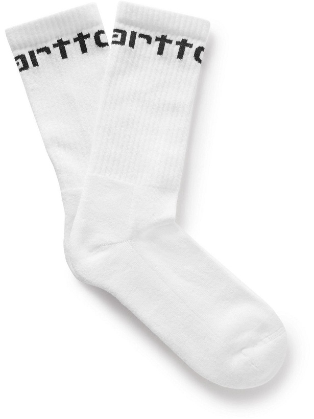 Photo: Carhartt WIP - Logo-Jacquard Ribbed Cotton-Blend Socks