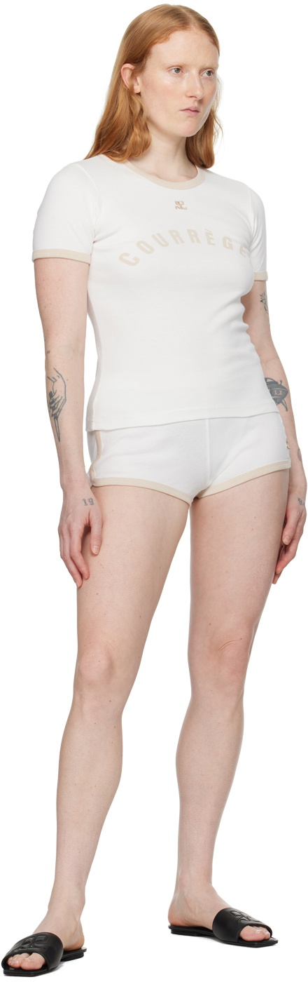 Courrèges White Contrast Shorts