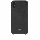 Celine Grain Leather Logo iPhone X & XS Case