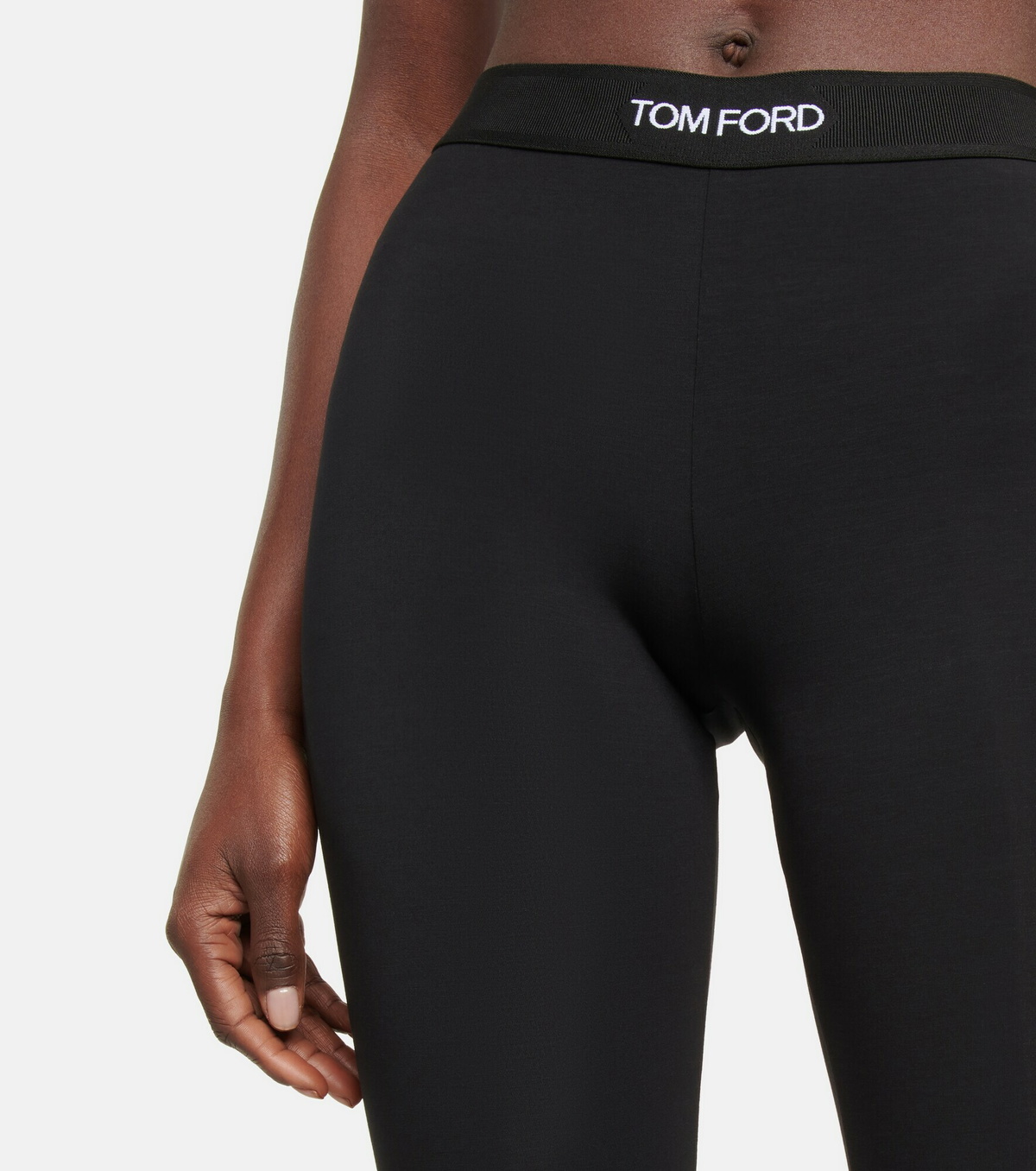 High-rise cropped leggings in black - Tom Ford