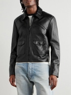 CELINE - Panelled Leather Jacket - Black