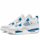 Air Jordan Men's 4 Retro OG Sneakers in Off White/Military Blue/Grey
