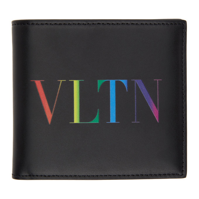 Photo: Valentino Black and Multicolor Valentino Garavani VLTN Wallet