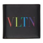 Valentino Black and Multicolor Valentino Garavani VLTN Wallet