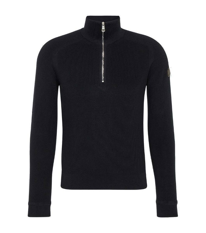 Photo: Moncler Cotton and cashmere half-zip sweater
