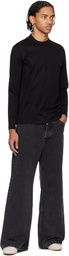 Hugo Black Mercerised Cotton Slim-Fit T-shirt