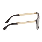 Gucci Black and Gold Square Sunglasses