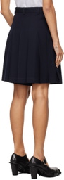 Comme des Garçons Girl Navy Wool Gabardine Miniskirt
