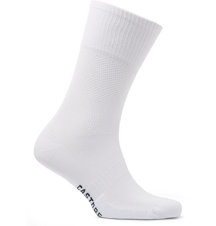 Photo: CASTORE - Cortez 2.0 Logo-Intarsia Stretch-Jersey Socks - White
