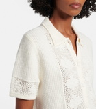 Velvet Rosemond open-knit cotton and cashmere top