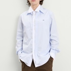 Acne Studios Men's Sont Poplin Long Sleeve Shirt in Blue/White