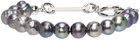 IN GOLD WE TRUST PARIS SSENSE Exclusive Silver Pearl Bracelet