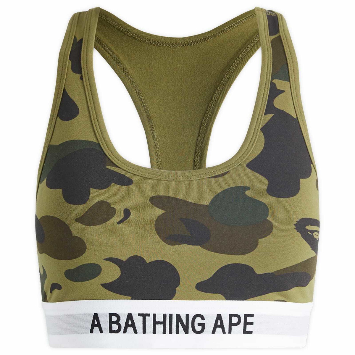 A Bathing Ape Women's 1st Camo Sport Bra in Green