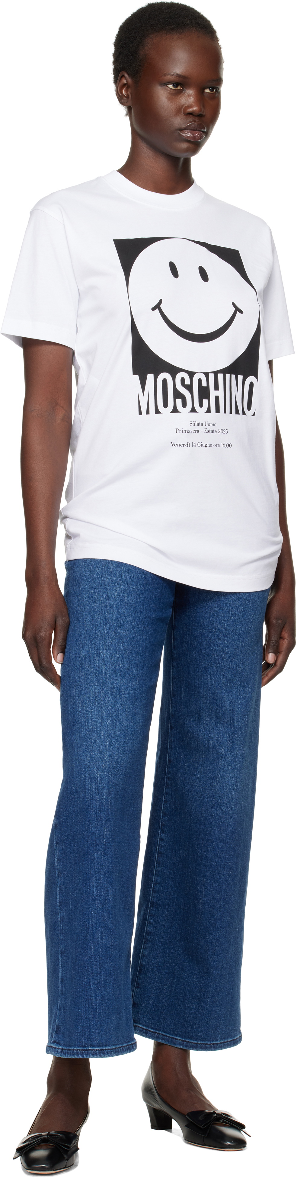 Moschino White Smiley T-shirt