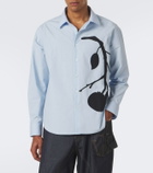 JW Anderson Appliqué cotton poplin shirt