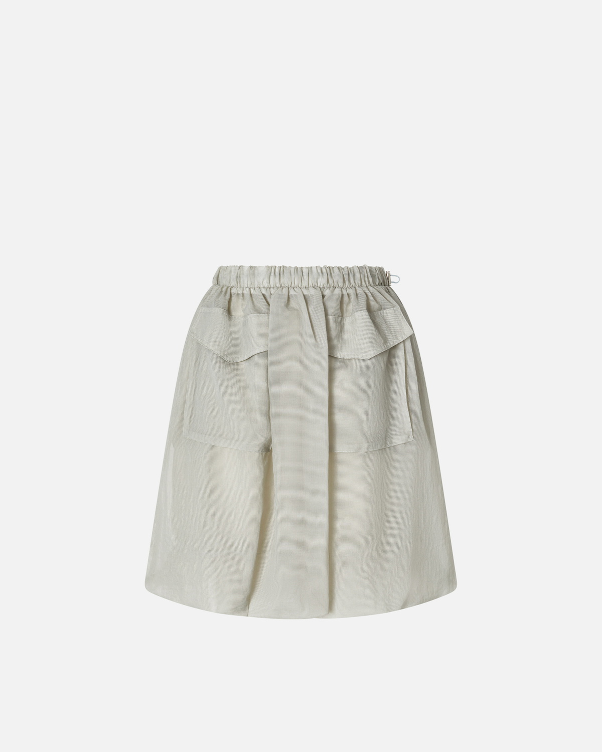 Pinko Lightweight Organza Skirt With Pockets Pearl Grey