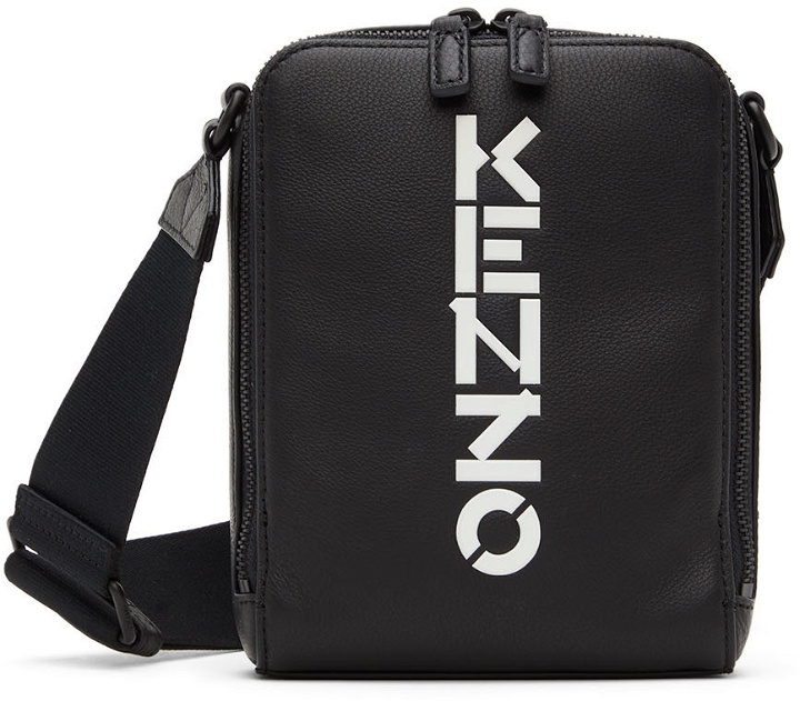 Photo: Kenzo Black Logo Messenger Bag