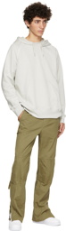 Helmut Lang Taupe Raglan Sleeve Hoodie