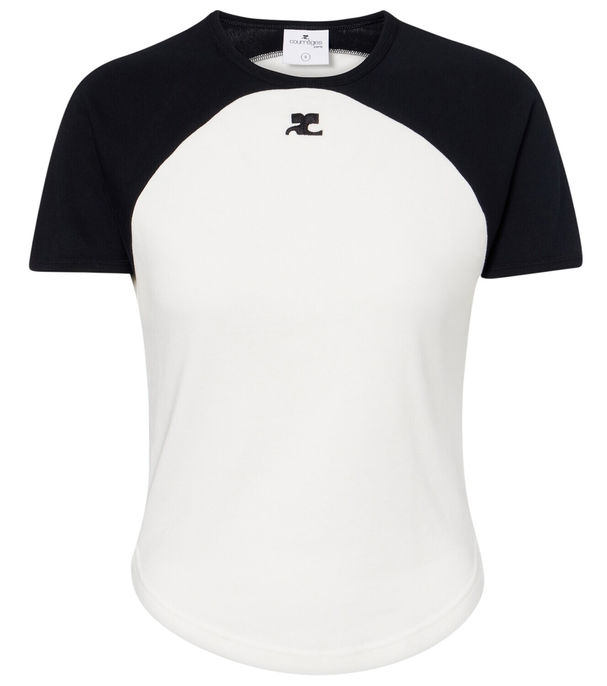 Courrèges Women's Buckle Contrast T-Shirt in Heritage White