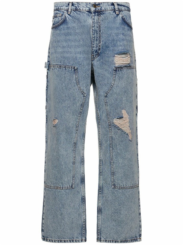 Photo: MOSCHINO - Distressed Denim Carpenter Jeans