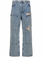 MOSCHINO - Distressed Denim Carpenter Jeans