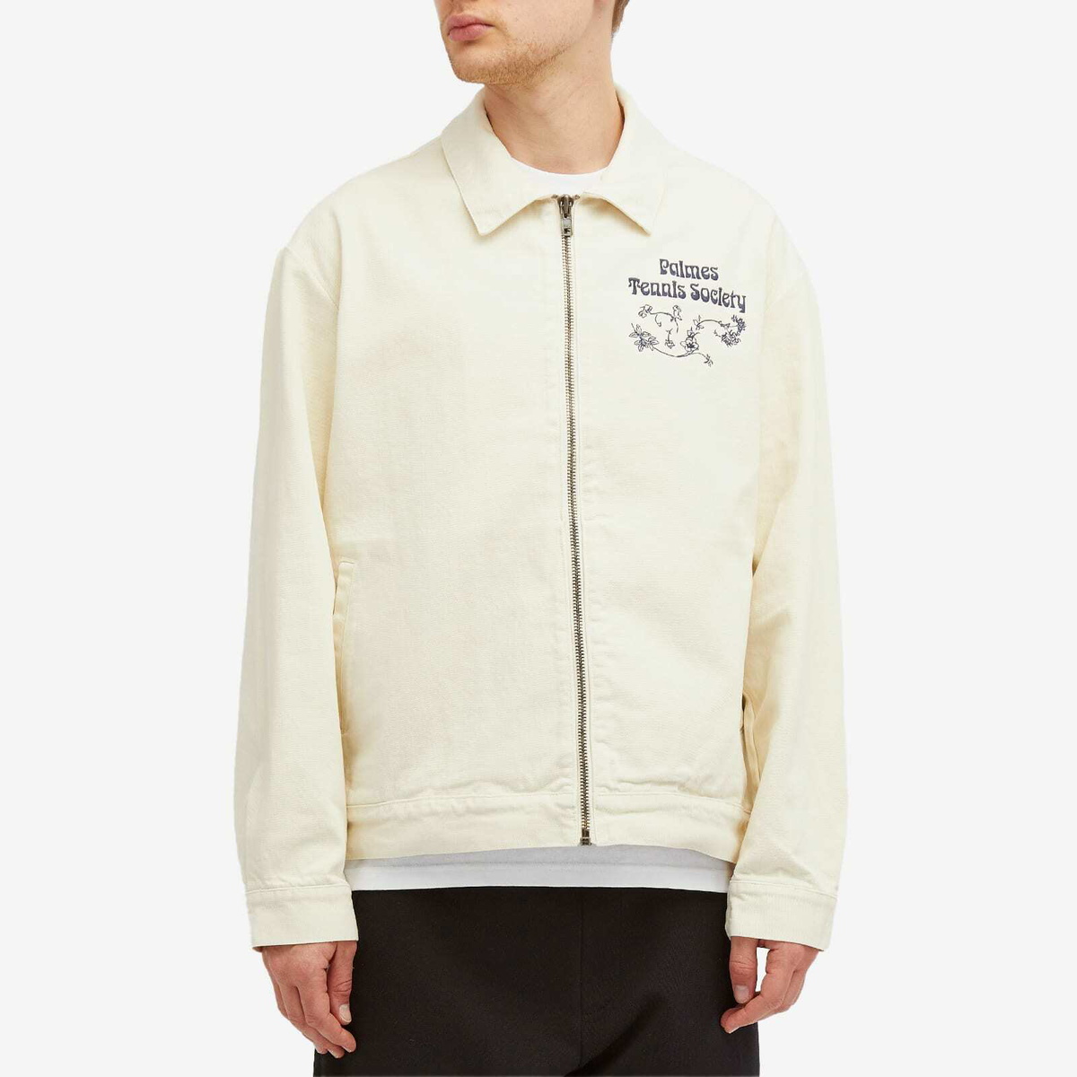 Palmes Men's Fifth Twill Shirt Jacket in Off-White