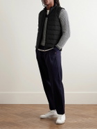 Orlebar Brown - Fitzroy Slim-Fit Panelled Merino Wool and Quilted Shell Down Gilet - Black
