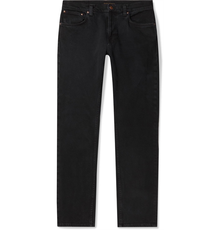 Photo: Nudie Jeans - Lean Dean Slim-Fit Tapered Stretch-Denim Jeans - Black