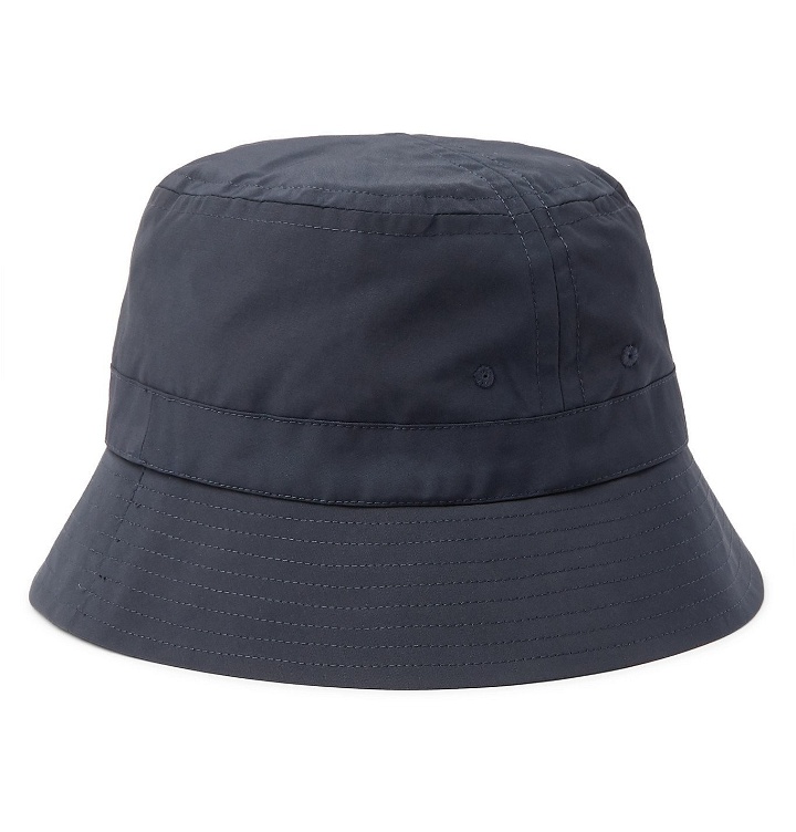 Photo: Bellerose - Logo-Embroidered Cotton-Blend Canvas Bucket Hat - Blue