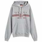 Gucci Men's Interlocking Logo Hoodie in Grey Melange