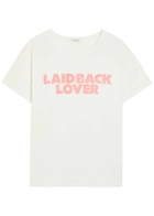 Second Layer Laidback Lover Printed Cotton T-shirt Cream