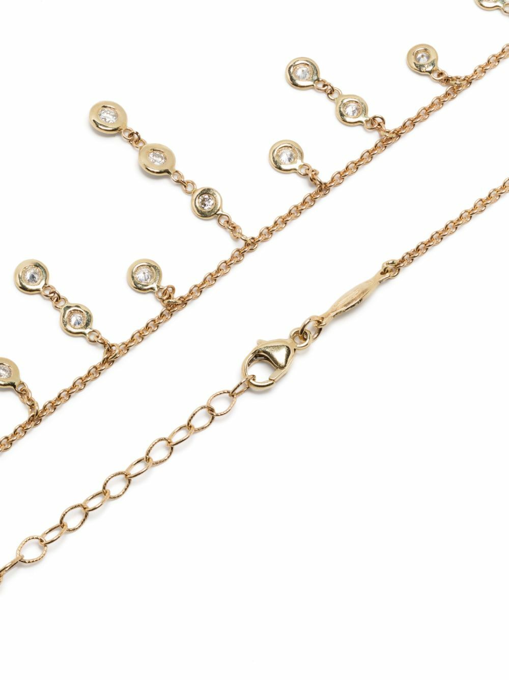 Jacquie Aiche 14K Yellow Gold Shower Drop Shaker Diamond Necklace