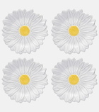 Bordallo Pinheiro Maria Flor Daisy set of 4 earthenware dessert plates