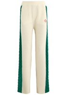 Casablanca Logo Wide-leg Wool-blend Trousers Green