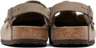 Birkenstock Taupe Regular Tokio Slip-on Loafers