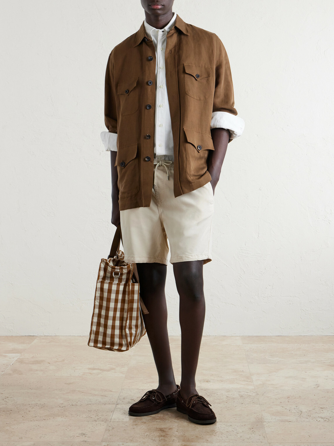 NN07 - Checked Organic Cotton Weekend Bag
