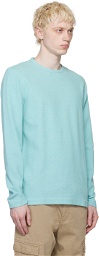 BOSS Blue Structured Long Sleeve T-Shirt
