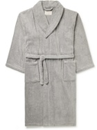 Cleverly Laundry - Pinstriped Cotton-Terry Robe - Gray