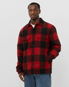 Woolrich Alaskan Wool Check Overshirt Red - Mens - Overshirts