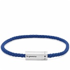 Le Gramme Men's Nato Cable Bracelet in Silver/Royal Blue