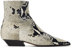 KHAITE Beige 'The Marfa' Boots
