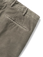 INCOTEX - Slim-Fit Stretch-Cotton Needlecord Trousers - Gray