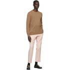 Burberry Tan Cashmere Monogram Motif Sweater