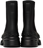 Valentino Garavani Black M-Way Rockstud Chelsea Boots