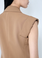 Max Mara Sleeveless Gabardine Jacket