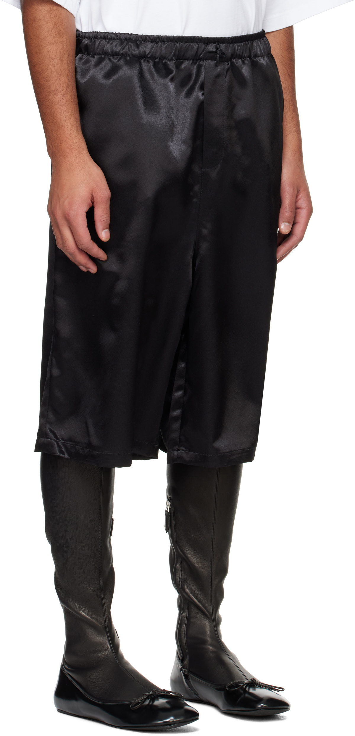 ABRA Black Satin Shorts