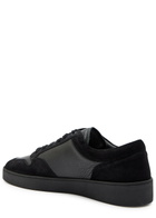 Jude Llow Telier Panelled Grained Leather Sneakers Black